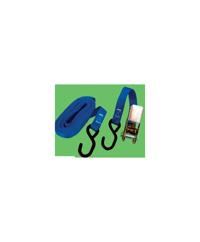 Sangles 25mm 5m 1t cliquet +2cr - Clinique Remorque 17