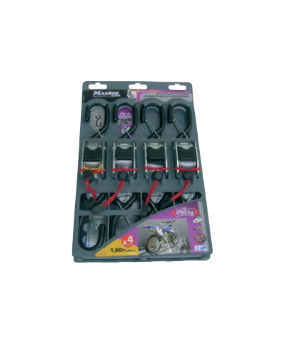 4 Sangles renforcées pour remorque porte moto