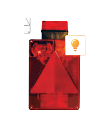 Feu arrière vertical droit + feu gabarit pour remorque