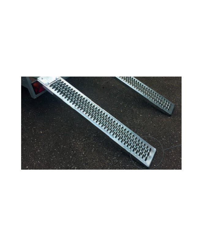 2 Rampes galvanisées droites pour remorque