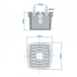 Feu blanc de position blanc avec catadioptre pour remorque- Clinique Remorque-17