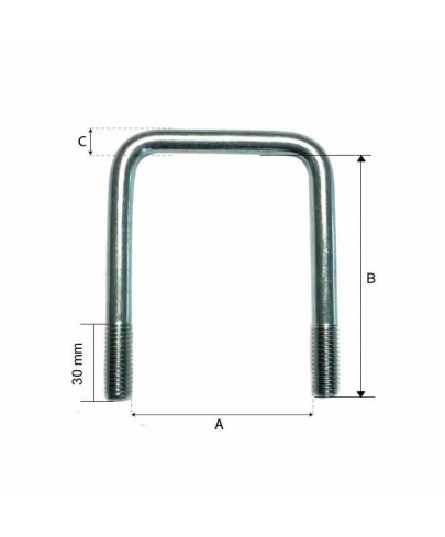 Bride U tube zinc 61x65x10