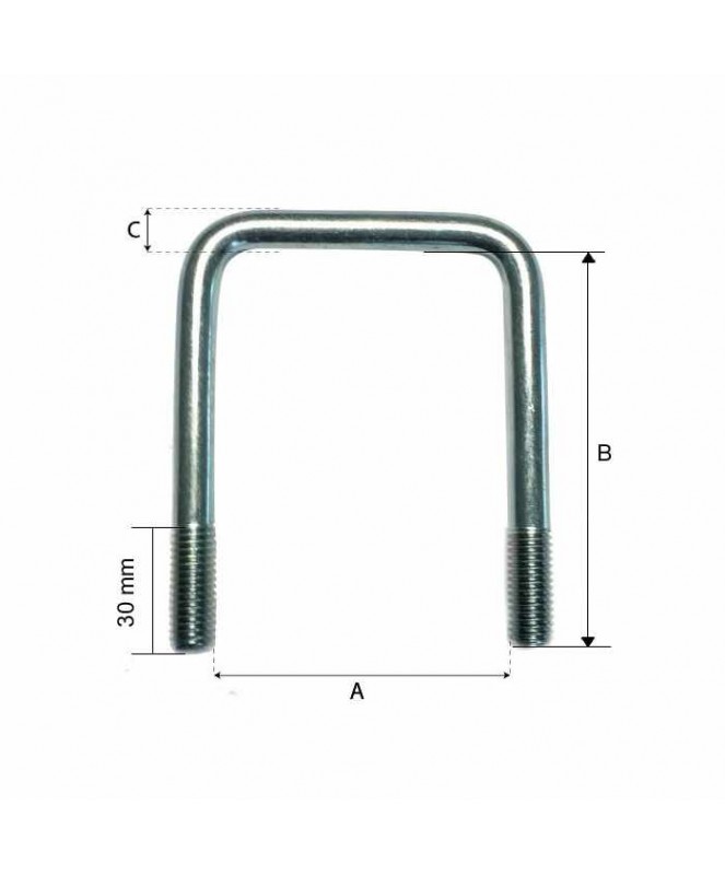 Bride U zinc 61 x 145 x 10 - Clinique Remorque  17