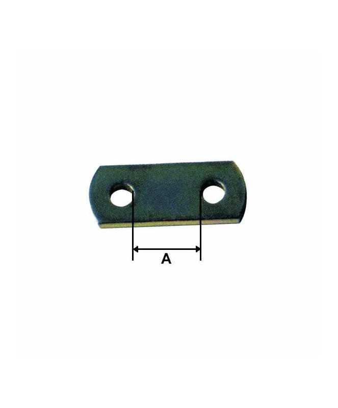 Plaquette d'assemblage 2 trous 80 mm