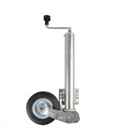 Roue jockey automatique avec bride 60mm jante métal avec pneu caoutcho...-Clinique Remorque-17