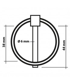 Goupille clip 6mm 2 pièces- Clinique Remorque- 17