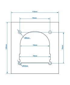 Contre plaque pour anneau d'arrimage seule- Clinique Remorque- 17
