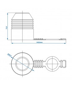 Cache rotule caoutchouc avec anneau pour attelage- Clinique Remorque- fr
