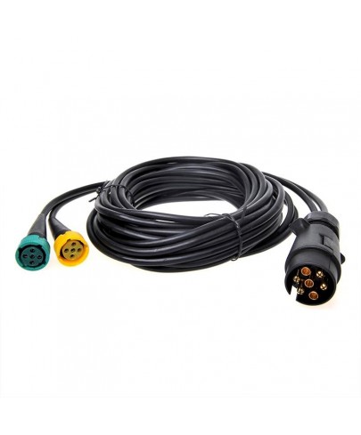 Faisceau cable 5M avec fiche 7-pôles et 2x connecteur 5-pôles