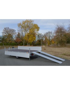 Remorque plateau nu RIS 340 F200 2 essieux