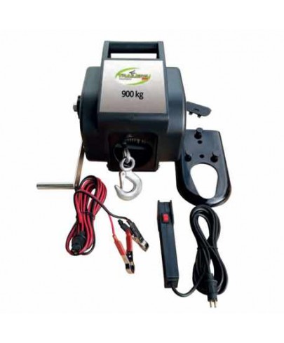 Treuil portable 12V 900kg avec cable 9m + télécommande