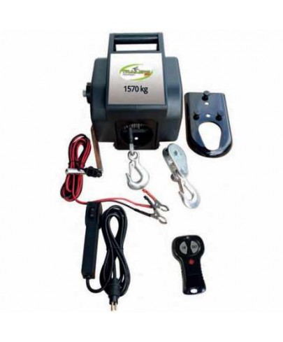 Treuil portable 12V 1587kg avec cable 9m diam 5.5mm + télécommande