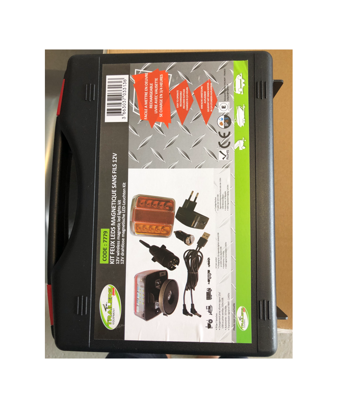 Kit magnétique leds sans fils 12/24V - Clinique Remorque 17