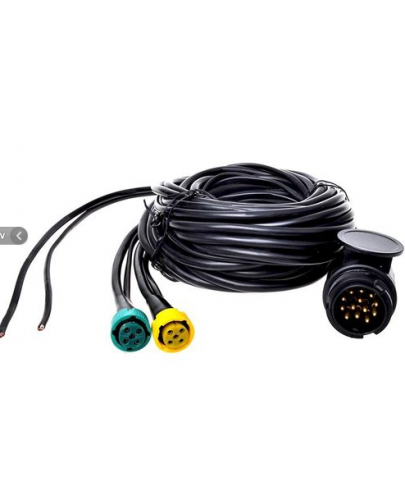 Faisceau cable 6M avec fiche 13-pôles et 2x connecteur 5-pôles + 4M DC