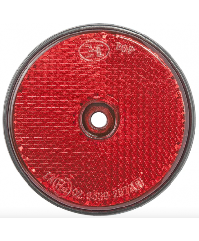 Réflecteurs rouge 60mm à visser 2 pièces