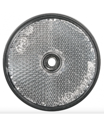 Réflecteur blanc 60mm à visser 2 pièces dans blister