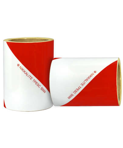 Balisage véhicule rouge et blanc classe B 14cm x 9mètres