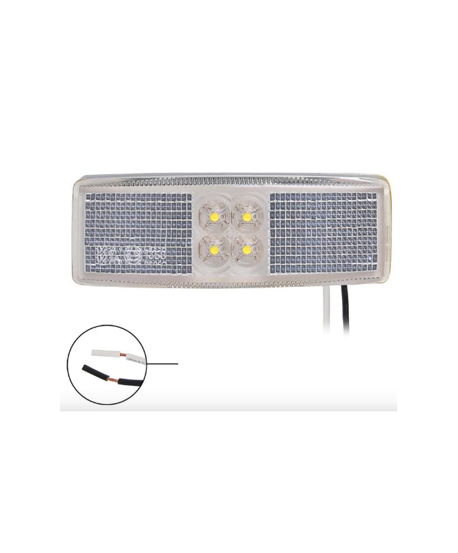 Feu de position 12/24V blanc 110x40mm LED pour remorque-Clinique Remorque-17