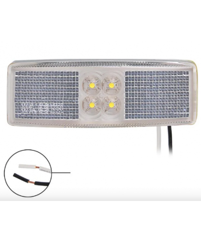 Feu de position 12/24V blanc 110x40mm LED pour remorque