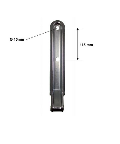 Penture percée zinguée dim 310 x 58 mm