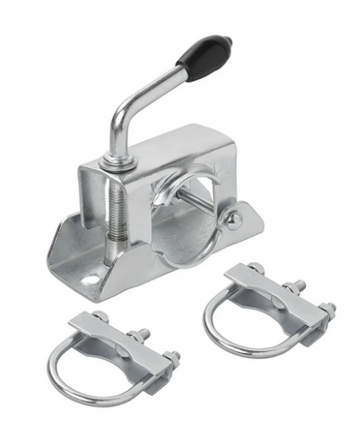 Collier 48mm pour roue jockey + Etrier de fixation en U 60/70mm