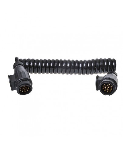 Câble spirale 3,5m 8 fils 2 fiches 13 pôles PVC