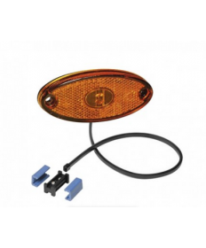 Feu latéral orange + catadioptre avec câble 2 m50 + connectique - Clinique Remorque - 17