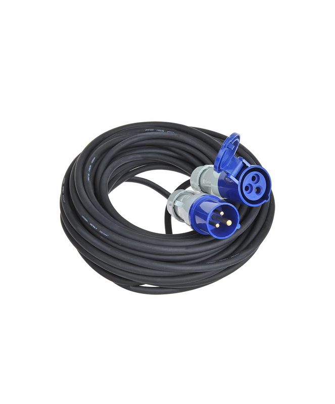 Rallonge 20m câble CEE prise camping-car, caravane 16A  3x2,5mm2