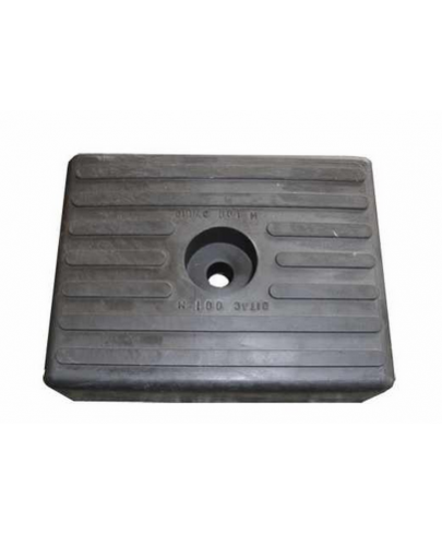 Patin thermoplastique noir 130x100x35 mm