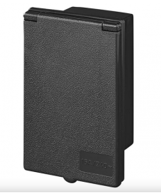 Socle à encastrer mâle CEE rectangulaire noir