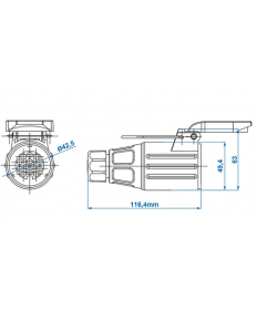 Prise femelle pour remorque 13 pôles, CEE, Prise-Clinique Remorque-17