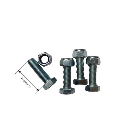 Lot de 4 boulons 16 x 40 pour chape d'attelage
