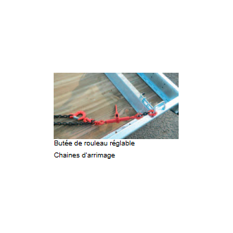 chaines d'arrimage butée de rouleau réglabe