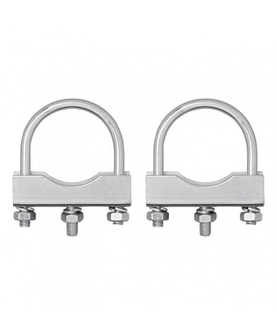 Etrier de fixation en U 60/70mm pour collier roue jockey lot de 2 pièces