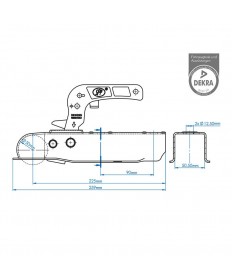 Tête d'attelage pour remorque 50mm
