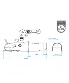 Tête d'attelage ronde 50mm