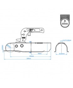 Tête d'attelage ronde 60mm